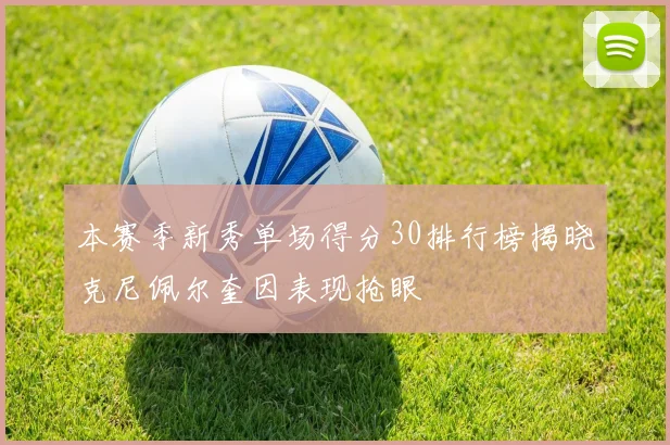 本赛季新秀单场得分30排行榜揭晓克尼佩尔奎因表现抢眼
